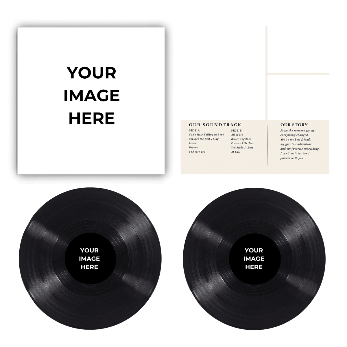 Personalized Engagement Vinyl Record — Custom Record with Photos & Songs