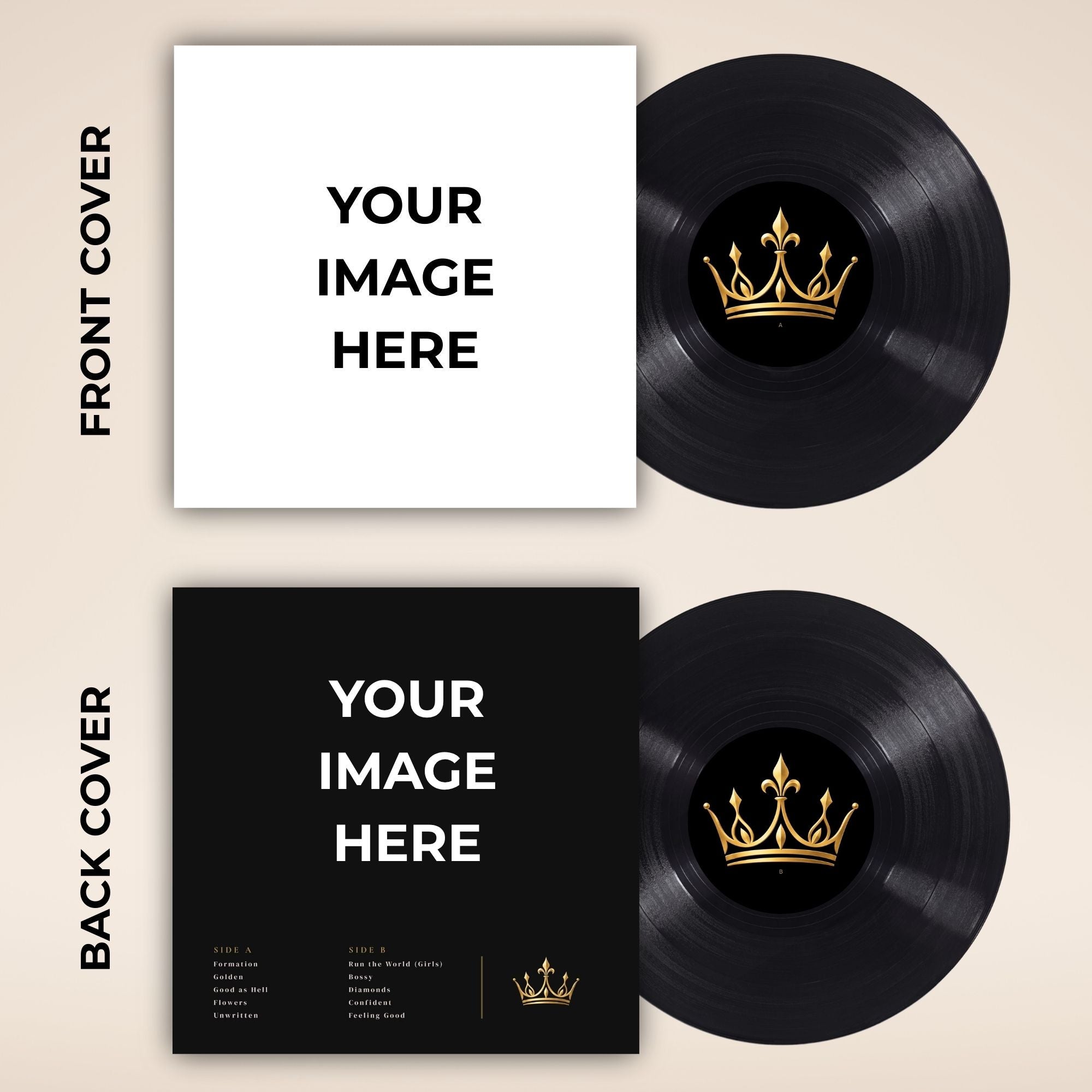 QUEEN Custom Vinyl Record — Create Your Own Record with Photos & Songs