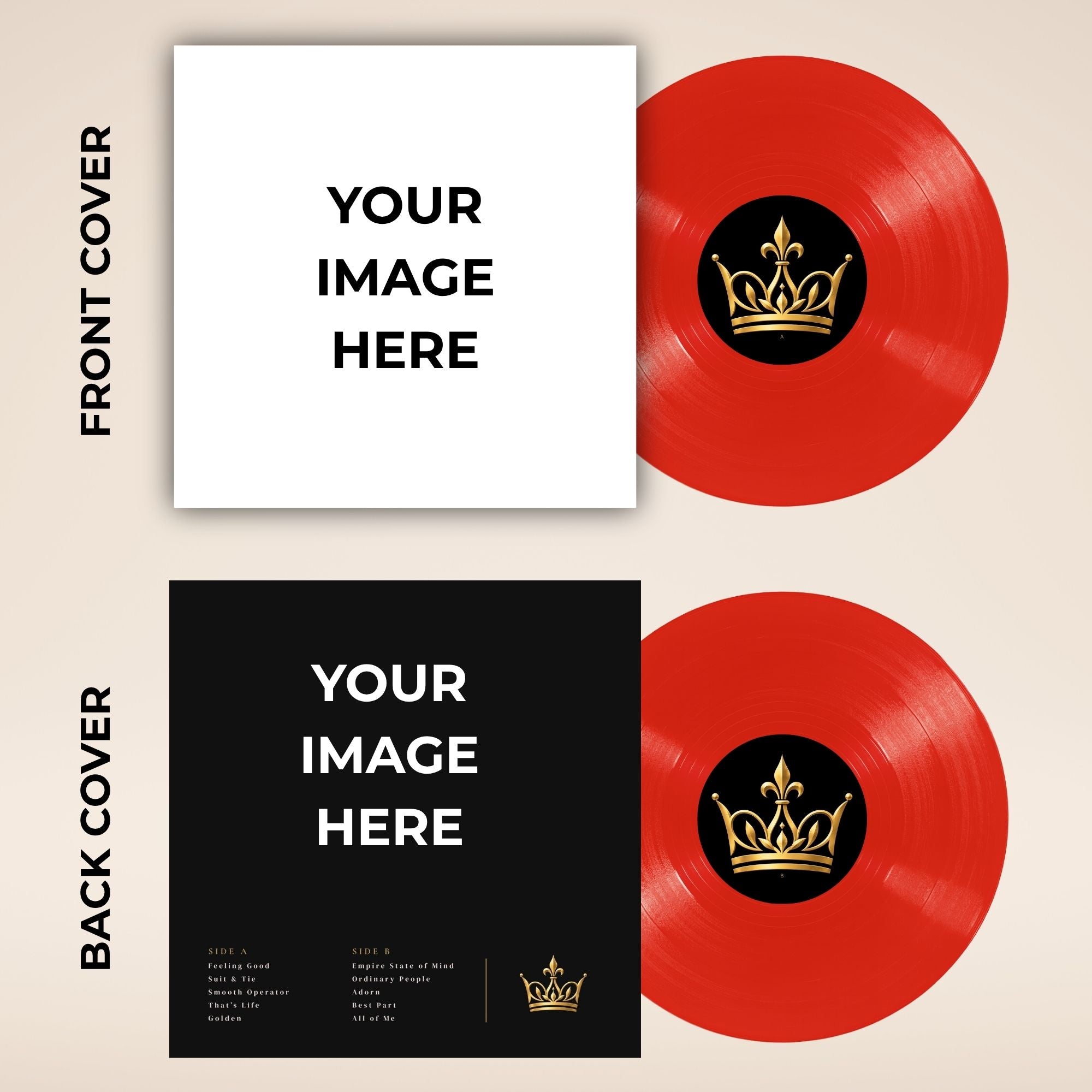 KING Custom Color Vinyl Record — Create Your Own Record with Photos & Songs