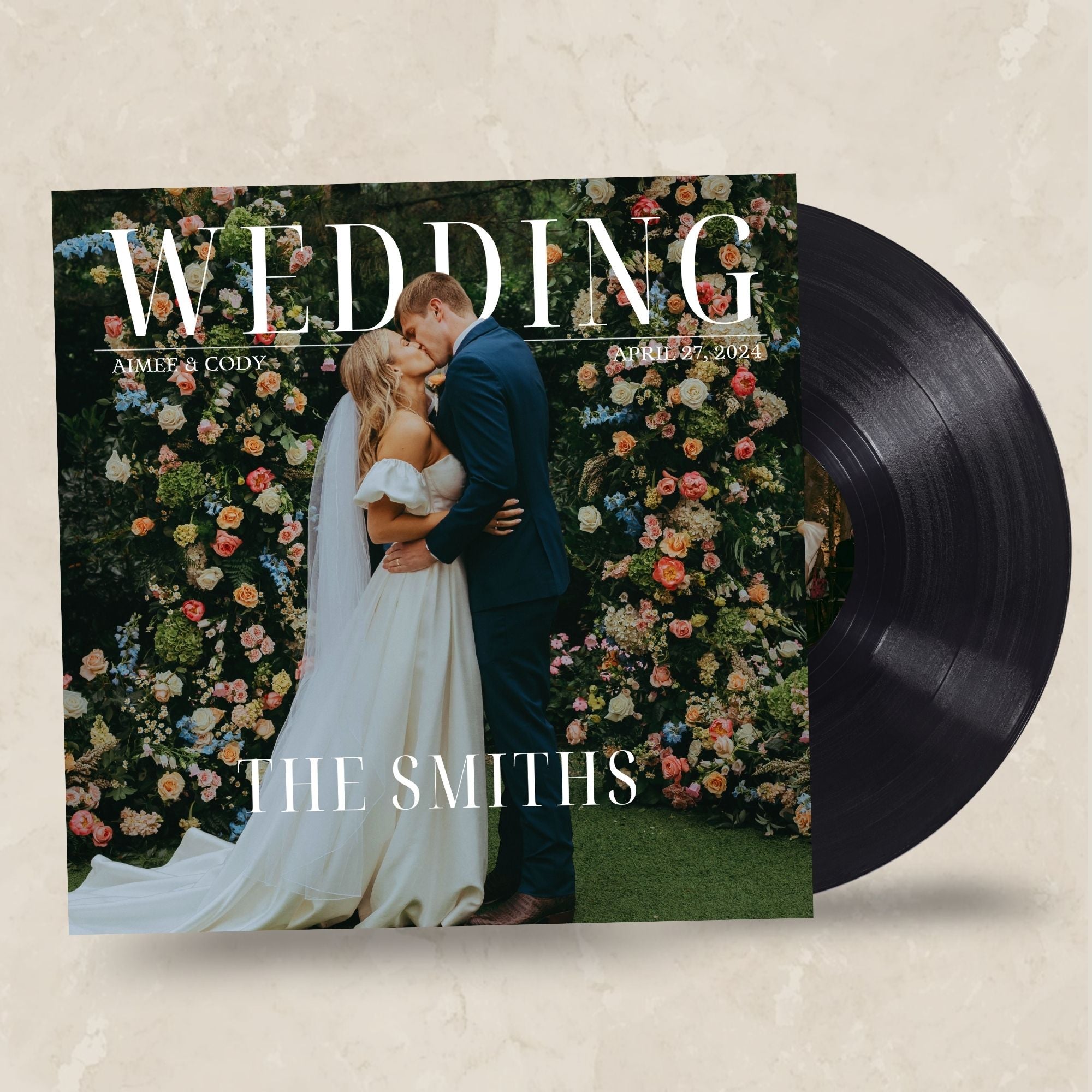 Wedding Special Edition — Custom Wedding Vinyl Record Classic Black