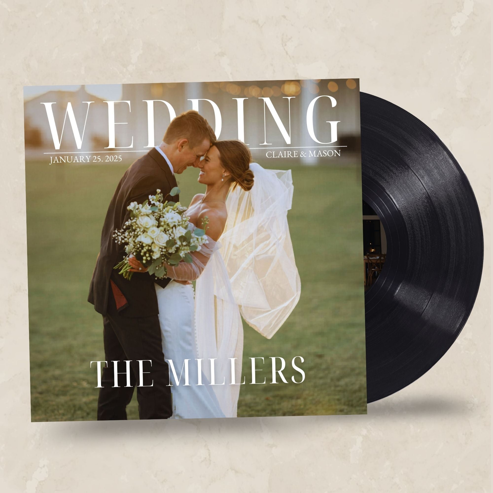 Wedding Special Edition — Custom Wedding Vinyl Record Classic Black