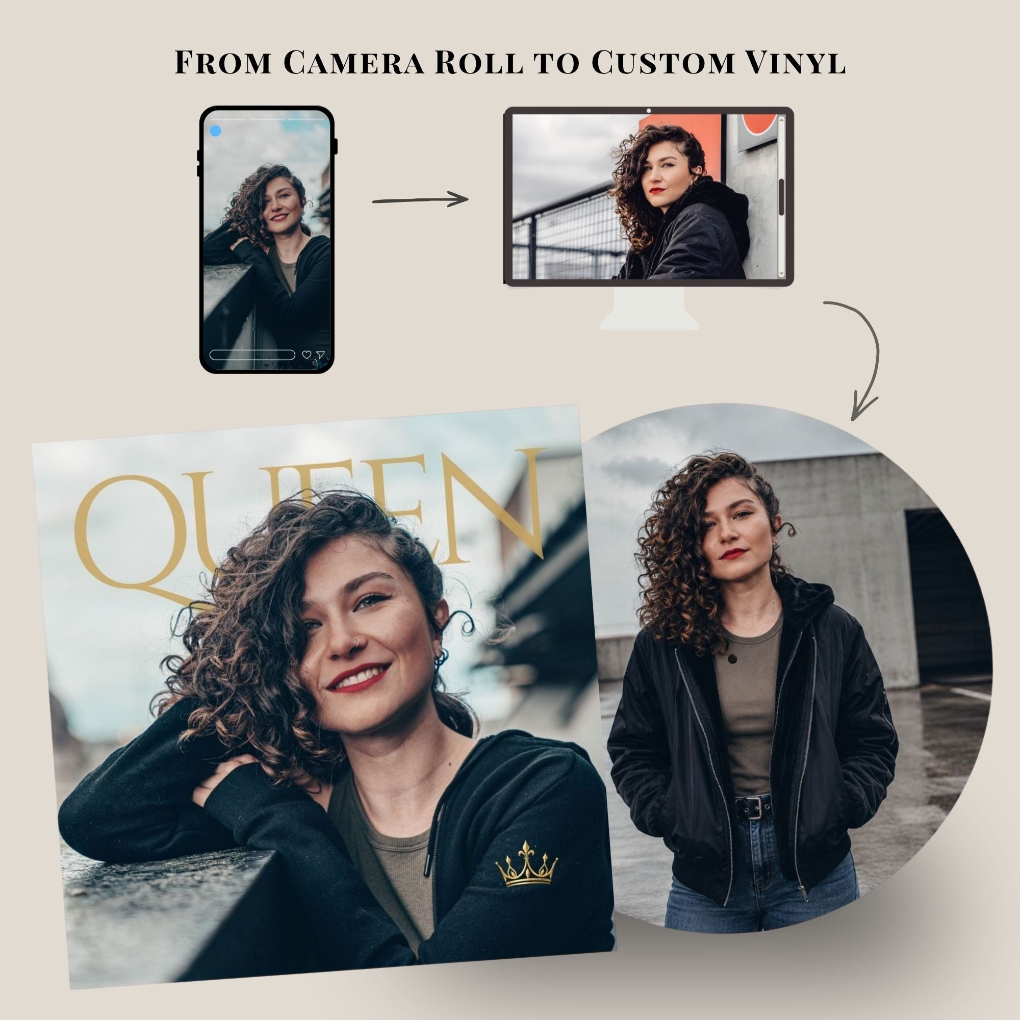 QUEEN Picture Vinyl Record – Create Your Own Record with Photos & Songs