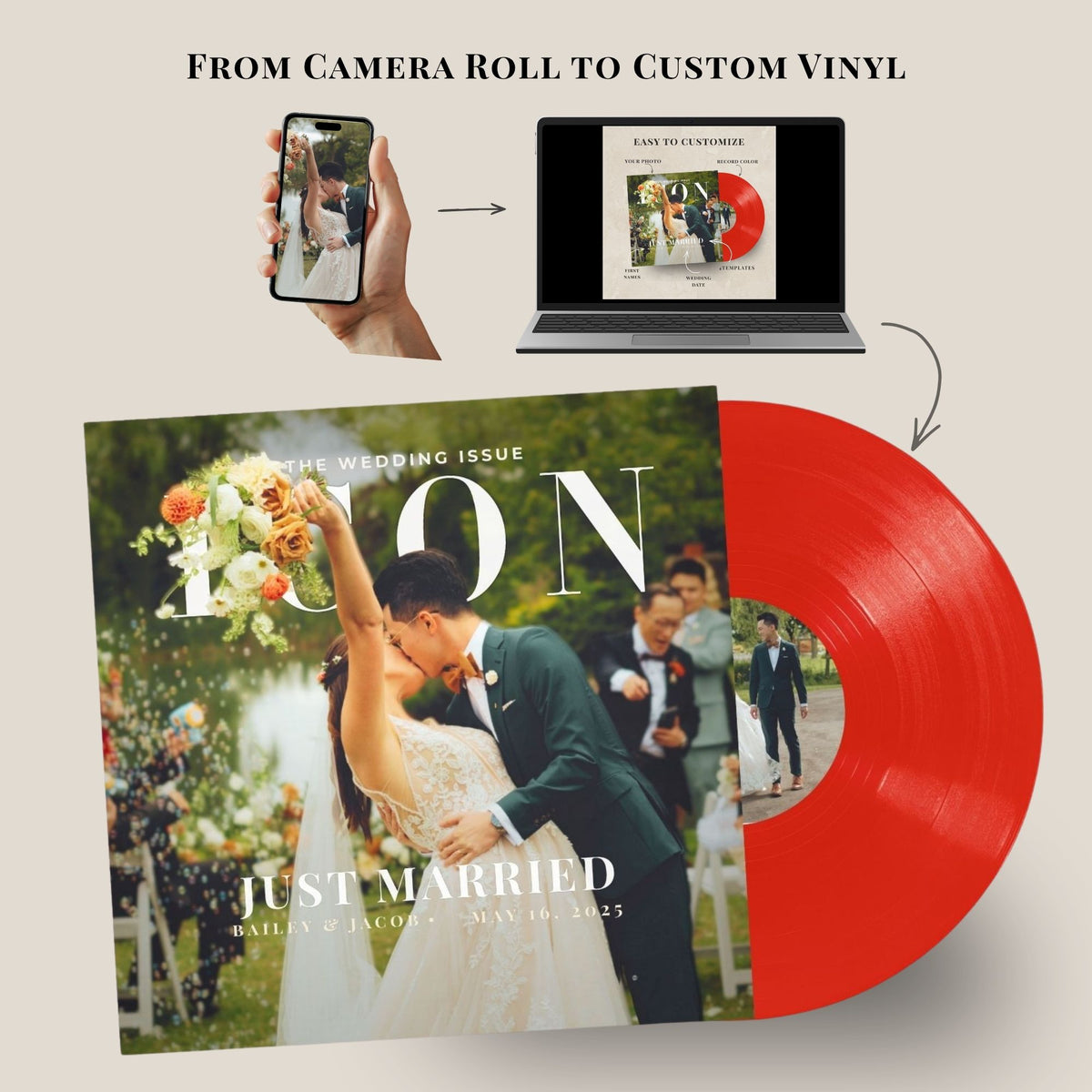 ICON Wedding Color Vinyl Record — Custom Wedding Color Vinyl Record