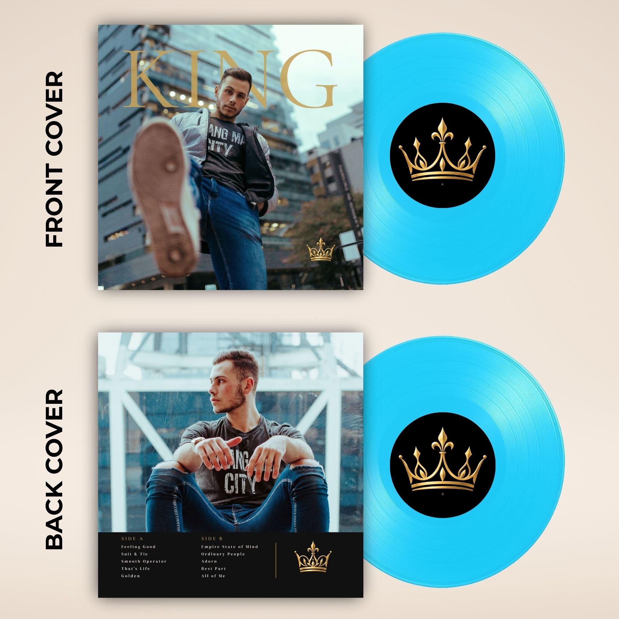 KING Custom Color Vinyl Record — Create Your Own Record with Photos & Songs