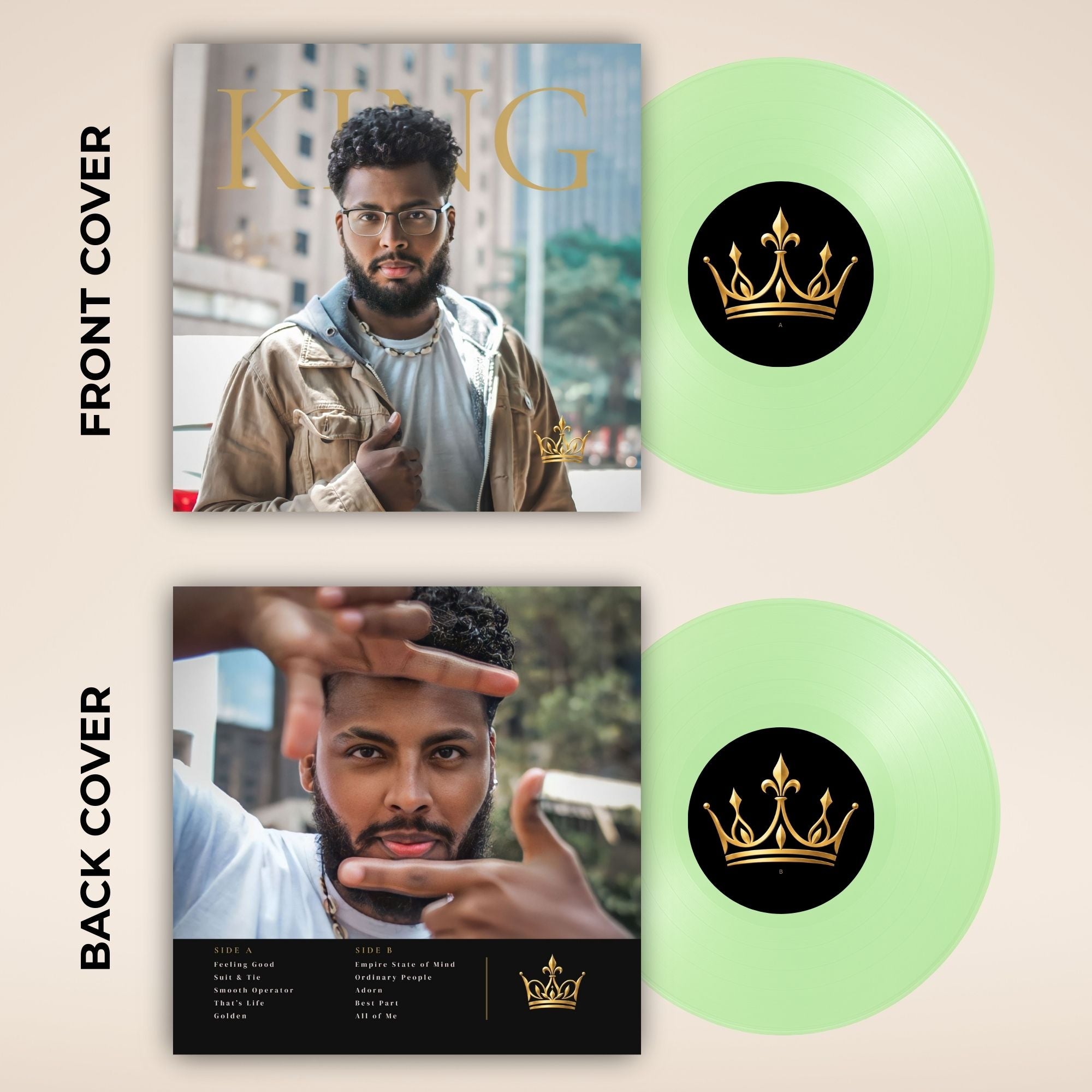 KING Custom Color Vinyl Record — Create Your Own Record with Photos & Songs