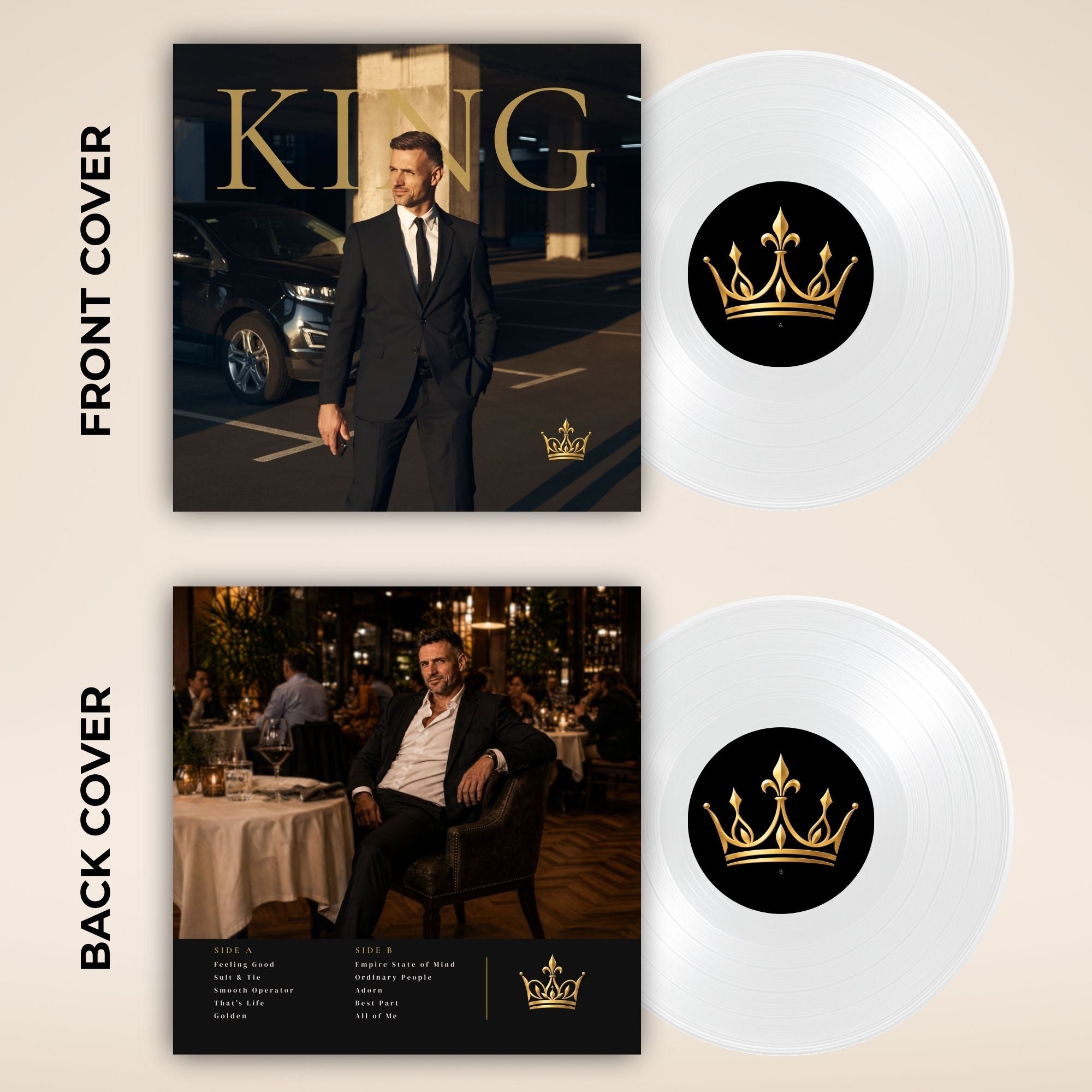 KING Custom Color Vinyl Record — Create Your Own Record with Photos & Songs