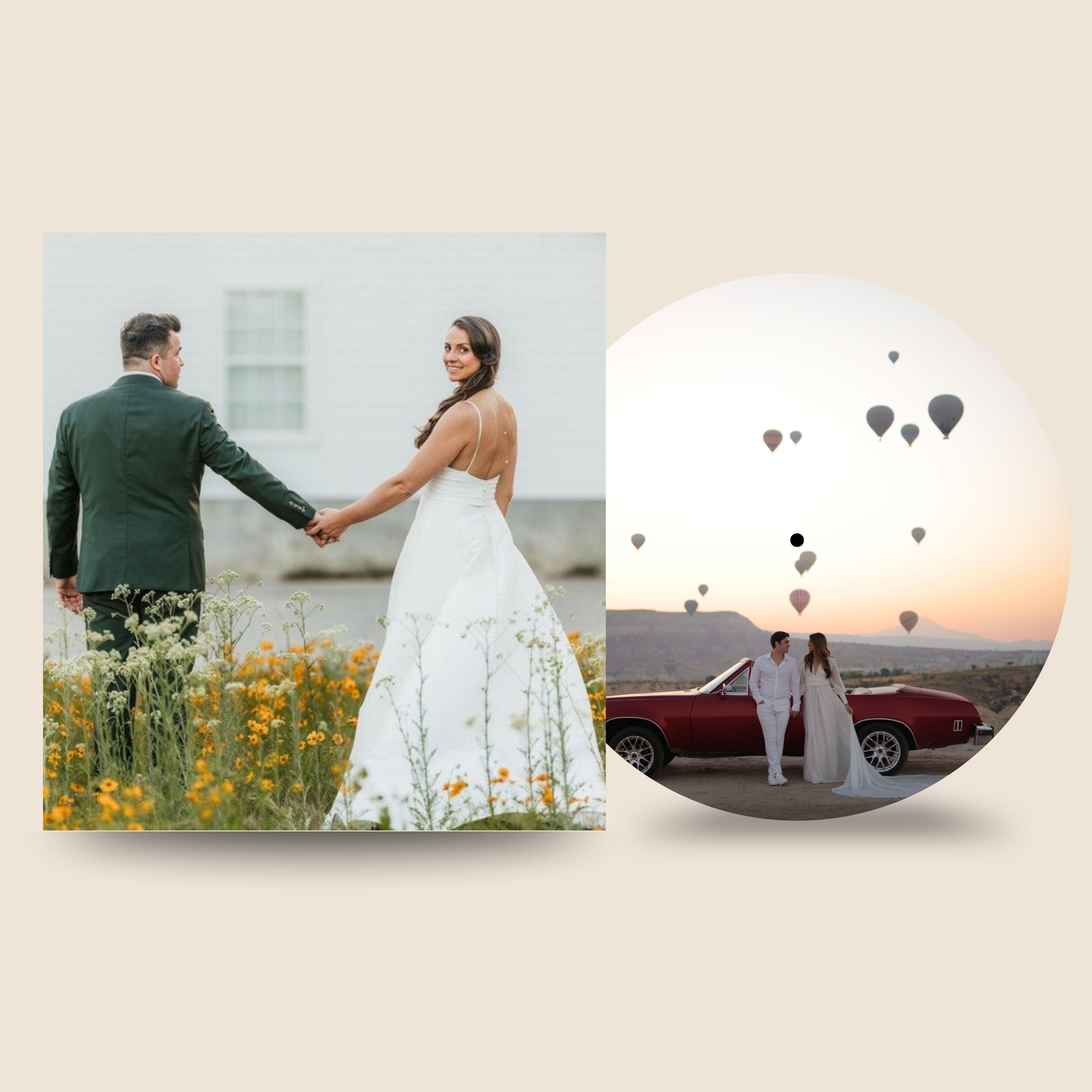 12″ Custom Mixtape Picture Vinyl Record by Black Label Vinyl featuring full-coverage photo artwork on a 12-inch lathe-cut record, shown with a personalized photo album back cover.