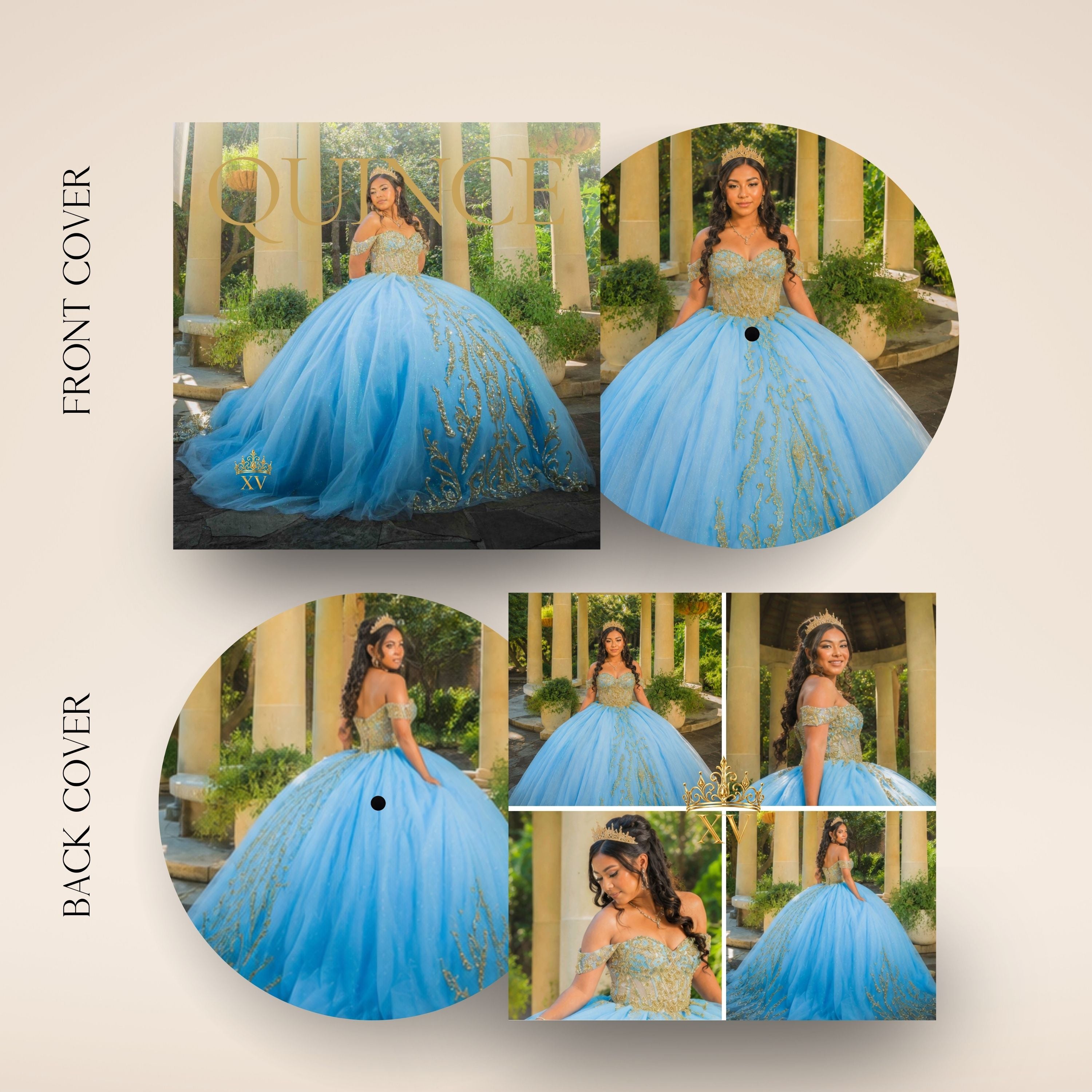 XV Quinceañera Picture Vinyl Record | Personalized Playable Picture Vinyl